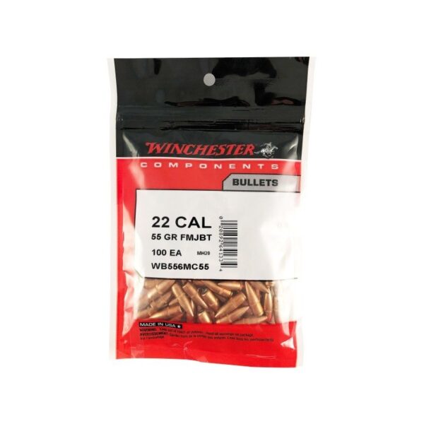 WINCHESTER 55gr FMJ BT 22 Cal (100)